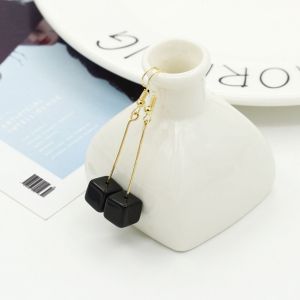 Boucles D'oreilles Pendantes Simples Et Sucrees Pour Femmes (Boucles D'oreilles Noires) - Neuf