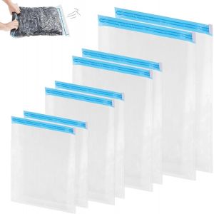 lbgwp60-Lot De 12 Sacs Sous Vide Pour Vêtements, 4 Tailles, Sacs Sous Vide, Sacs Sous Vide, Réutilisables, Pour Les Voyages Et Le Sac À Dos - Neuf