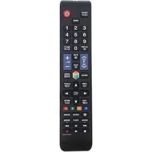 Nouvelle telecommande de Remplacement AA59-00581A pour telecommande Samsung Smart LCD LED TV AA59-00582A AA59-00580A - Pas Besoin de régler - Neuf