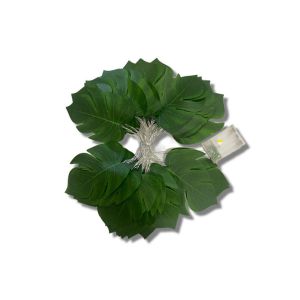 Guirlande Lumineuse 3m 20 Led En Forme De Feuille De Monstera Pour D&eacute;coration Int&eacute;rieure, Mariage, F&ecirc;te, Fonctionne Sur Piles, 2 Modes D'&eacute;clairage - Neuf