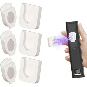 Loc-3 Pcs Support De T&eacute;l&eacute;commande Magn&eacute;tique Support De T&eacute;l&eacute;commande Support De T&eacute;l&eacute;commande Tv Support De T&eacute;l&eacute;commande Mural Pour Pr De Charge De T&eacute;l&eacute;commande Tv(Blanc) - Neuf