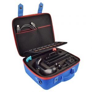 Mallette De Rangement De Transport Avec Fente Pour Carte, Pochette De Grande Capacité, Sac De Protection Pour Nintend Nitendo Nintendo Switch, Accessoires De Jeu Oled--Bleu - Neuf