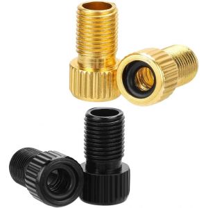 Kal-Lot De 4 Adaptateurs De Valve Presta En Laiton Pour Valve De Vélo Avec Joint Torique Noir Pour Gonfler Le Pneu À L'aide D'une Pompe Ou D'un Compresseur D'air Standard - Neuf