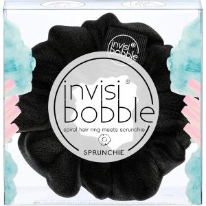 Kal-Sprunchie Chouchou Noir Cheveux True Black I Chouchou Cheveux Femme Et Homme En Velours Avec Un Elastique En Spirale À L'interieur I Fort - Neuf