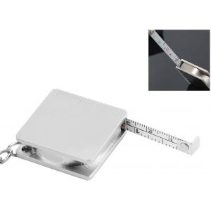 M&egrave;tre ruban m&eacute;tallique porte-cl&eacute;s, r&egrave;gle r&eacute;tractable de 1 m, outil portable - Neuf