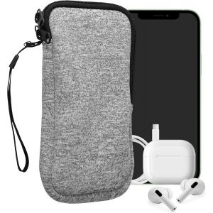 Housse Universelle Smartphone - Pochette De Protection 17,2 X 8,4 Cm Pour T&eacute;l&eacute;phone Portable Xl - 6,7/6,8"" En N&eacute;opr&egrave;ne Gris Clair-Blanc[POP941930] - Neuf