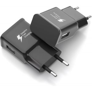 KALANKA-Prise USB Chargeur Rapide Compatible avec Samsung Galaxy A20e A20 A21s A22 A32 A40 A41 A42 A50 A51 S10 S9 S8 Note 10/9 /8, 2 Pack Bloc Adaptateur Secteur Mural pour Tab A9 A9+ Tab s6 Lite (No - Neuf