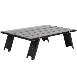 Mini Table Pliante En Plein Air Barbecue De Camping Lit Domestique Pliable Ordinateur Bureau Aluminium, Noir - Neuf