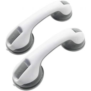 Lot de 2 bras d'accoudoir de salle de bain avec ventouse pour enfants et personnes âgées - Neuf