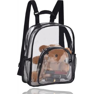 ChenQuanSarl-Petit Sac &Agrave; Dos Transparent Avec Sangles R&eacute;glables Et Poche Avant, Imperm&eacute;able, L&eacute;ger, Transparent, Approuv&eacute; Par Les Stades, Pour L'&Eacute;cole, Gar&ccedil;ons, Filles, Femmes - Neuf