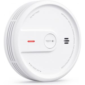 JGD-D&eacute;tecteur de Fum&eacute;e, Pile 10 Ans Int&eacute;gr&eacute;e avec Voyant LED et Bouton Silence, Alarme Incendie Compacte, XS0E-SN, Lot de 1 - Neuf