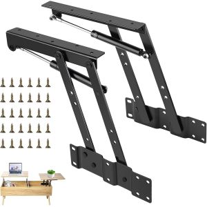 1 Paire Charniere Table Basse, Lift Up Ressort Charni&egrave;re avec Vis, 50 Kg/100 Lb, Hydraulique &agrave; Gaz Table basse M&eacute;canisme Quincaillerie Montage Ressort Charni&egrave;re pour Table Basse Bureau - Neuf