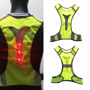 Gilet Reflechissant Pour Cyclisme En Plein Air, Gilet De Securite A Led Pour Course A Pied, Jogging, Respirant, Haute Visibilite - Neuf