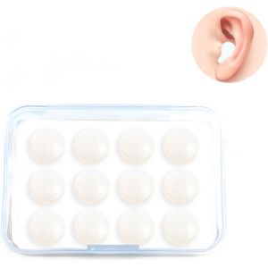 Bouchons d'oreilles, 6 paires (blancs), bouchons d'oreilles en silicone moulables, réutilisables pour dormir, réduire le bruit, nager et ronfler - Neuf