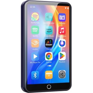 CHECARZHN--NO1-Lecteur Mp3 80Gb Avec Wifi Bluetooth - Écran Tactile Ips 4 Pouces, Lecteur De Musique Pour Enfants, Lecteur Mp4 Android Avec Spotify, Audible, Deezer, Play Store Streaming Music Apps - Neuf
