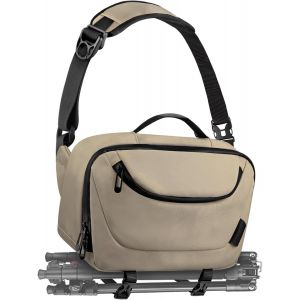 Sac &agrave; bandouli&egrave;re &eacute;tanche avec support pour tr&eacute;pied,sac l&eacute;ger pour appareil photo DSLR/SLR/sans miroir,pour photographes-Caf&eacute; - Neuf