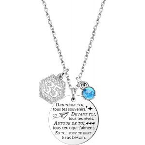 Kalanka-Collier Anniversaire 10e 15e 16e 18e 21e 25e 30e 40e 50e Joyeux Anniversaire Cadeau Pendentif Collier Pour Femme Et Fille Inspiration Collier Cadeau D'anniversaire Keepsake Bijoux - Neuf