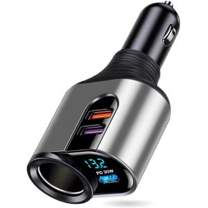 Rwekdza Pd 30w Allume Cigare Usb C Rapide Chargeur Voiture [Led Tension] Pr Allume Cigare Usb Pour Iphone131211proxrxse Mini/ Galaxy S21 S20/Huawei/Lg/Ipad - Neuf