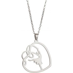 Kal-Collier De Pendentifs De Gymnastique Pour Filles Collier De Pendentifs &Agrave; Breloques En Forme De Coeur Pour Gymnastes Inspirational Fashion Jewelry - Neuf