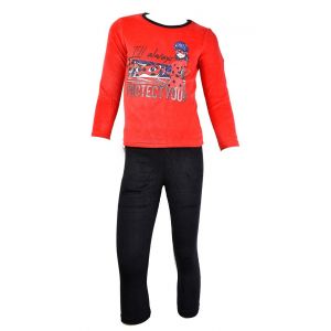 Pyjama Fille Miraculous En Coton Miraculous Hs2010 Rouge Polaire - Neuf