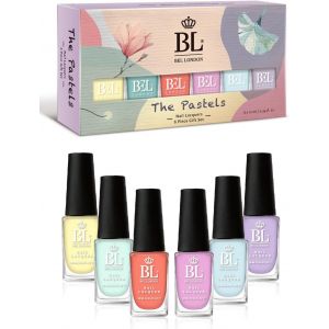 Maa-Bel London The Pastels Lot De 6 Vernis &Agrave; Ongles Luxe &iquest; Le Parfait Pour Une Manucure &Eacute;l&eacute;gante Parfaite Un Ensemble Qualit&eacute; Professionnelle S&eacute;chage Rapide - Neuf