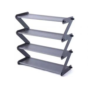 &Eacute;tag&egrave;re &Agrave; Chaussures &Agrave; 4 Niveaux - Gris - Peut Contenir 8 Paires - Rangement Compact Pour Chaussures Et Plus Encore - Neuf