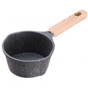 Ore-Poêle À Frire Antiarina Avec Bec Verseur,Mini Aissce,Manche En Bois,Casserole De Cuisson,Huile,Lait,Chauffage,Friture--Black - Neuf
