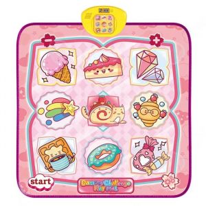 C Tapis de danse 87x100cm pour fille 3-12 ans Tapis de danse musical pour filles &agrave; 5 modes danse cadeaux pour filles tapis de danse - Neuf