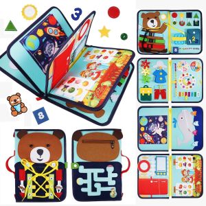 JGD-Jouet Enfant 1 2 3 4 Ans Gar&ccedil;on Fille, Busy Board Planche Activit&eacute; Montessori 1 2 Ans Cadeau Noel Enfant 1-4 Ans Gar&ccedil;on Jeux Enfant 1-4 Ans Jeux Educatif Enfant 1 2 3 Ans Avion Jouet - Neuf