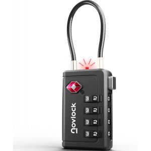 Kalanka-Cadenas Tsa À 4 Chiffres Avec Indicateur D`Ouverture U2013 Pour Valise, Bagage Cabine, Sac À Dos U2013 Accepté Pour Les Voyages En Avion U2013 Lot De 1, Noir - Neuf