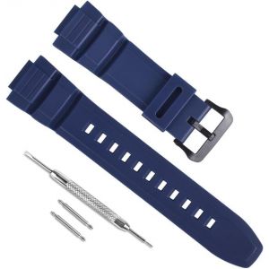 Kal-Bracelet De Montre De Rechange Étanche En Résine Naturelle Pour Casio Mcw-100h/W-S220/Hdd-S100 - Neuf