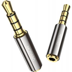 Headphone Adapter,2.5mm Male To 3.5mm Female Adapter,3.5mm To 2.5 Mm Adapter,Headphone Jack Adapter Compatible With Audio Cable,Desktop,Laptop,Tablet 2pack - Neuf