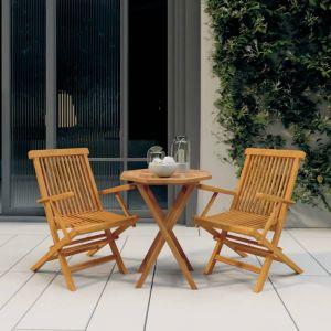 Prolenta Premium - Ensemble &Agrave; Manger De Jardin 3 Pcs Bois De Teck Massif - Neuf
