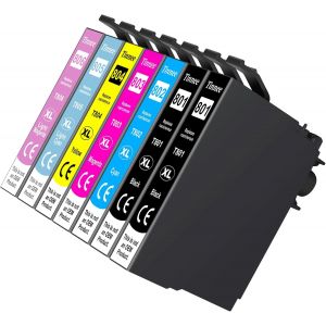 ERYI-7Er-Pack T0807 Multipack Cartouche D'Encre Compatible Pour Epson 80Xl Epson T0801 T0802 T0803 T0804 T0805 T0806 Pour Stylus Photo R265 R360 R285 P50 Stylus Px700W Px710W Px800Fw Px810 Px650 - Neuf