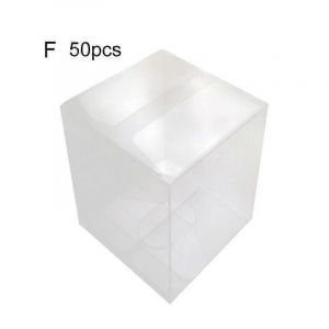 50Pcs carr&eacute; transparent g&acirc;teau de lune biscuit bo&icirc;tes d'emballage bo&icirc;te de rangement conteneur - Neuf