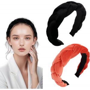 Serre Tete Maquillage,2 Pi&egrave;ces Serre Tete Femme Bandeaux Mode Pour Femmes,Bandeau Cheveux Femme Pour La Maison,L'ext&eacute;rieur,Le Sport Et Le Yoga(Rose,Gris) - Neuf