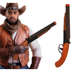 Fusil &Agrave; Recoil Factice Western Cowboy 50cm Brun - Neuf