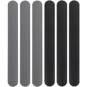 Lot De 6 Bandes M&eacute;talliques En Silicone Pour Papier Cadeau Support De Rouleau D'Emballage 2.5 X 21.5Cm Rangement D'Affiches Bracelets De Ruban Adh&eacute;sif Pour L'Organisation - Neuf