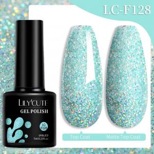 Lilycute 7ml Extension Rapide Gel Pour Ongles Vernis Semi Permanent Acrylique Cristal Blanc Clair Nude Gel Vernis &Agrave; Ongles Uv Construction Gel.Color-F128 - Neuf