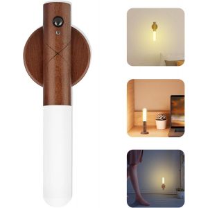 Applique Murale Rechargeable Par Usb, Veilleuse D'int&eacute;rieur Avec D&eacute;tecteur De Mouvement, Veilleuse Givr&eacute;e 500 Mah, 3 Temp&eacute;ratures De Couleur, Magn&eacute;tique, Portable, Gradation Continue, Lampe Murale - Neuf