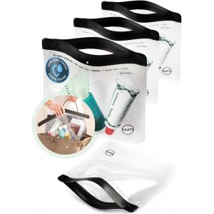 KALANKA-&iquest; Trousse de Toilette Transparente Approuv&eacute;e par la TSA &iquest; 3 pi&egrave;ces Trousse de Toilette Transparente pour Liquides et Cosm&eacute;tiques &iquest; Sac de Voyage Transparent 100% Conformes aux Normes 3-1-1 - Neuf