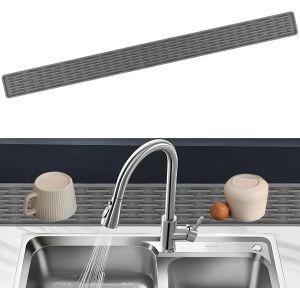 Kalanka-Tapis Egouttoir 70 X 5 Cm Tapis De Protection De Drainage Tapis Evier Cuisine Pour Eclaboussure Drainage S&eacute;chage Et Protection &Eacute;vier Coussins De S&eacute;chage En Silicone&eacute;troits(Gris) - Neuf