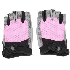 Gants De Cyclisme Respirants En Microfibre, Demi-Doigts, Adherence Supplementaire (Rose, Taille S) - Neuf