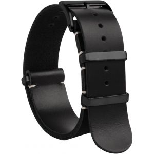 Eryi-Nato Bracelet Montre Cuir U2013 Noir Dégagement Rapide Bracelets Pour Homme Femme U2013 G10 Souple Militaire Remplacement Connectée Boucle U2013 18mm 20mm 22mm 24mm - Neuf