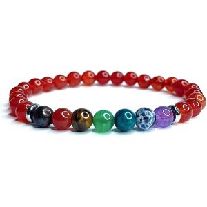 Eryi-Bracelet En Cornaline Pierre Naturelle Pierres Fines Et Précieuses Bracelet Femme Bijoux Homme Cadeau Femme Cadeau Anniversaire Femme Et Homme Bien-Être - Neuf