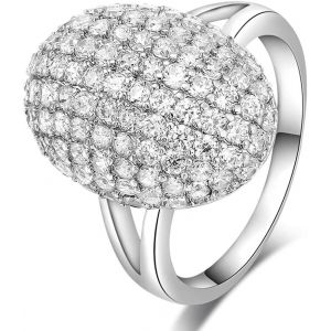 Kal-Vampire Twilight Bella's Bague En Cristal &Eacute;tincelant Plaqu&eacute; Argent Avec Oxyde De Zirconium Souvenir De La Lumi&egrave;re Du Jour, Nouvelle Lune, Aube, Fian&ccedil;ailles, Mariage, Pour Femmes Et Filles - Neuf