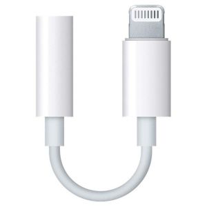 Adaptateur c&acirc;ble Type lightning vers prise jack 3.5mm audio &eacute;couteur Blanc pour iPhone 8 Plus -Visiodirect - - Neuf