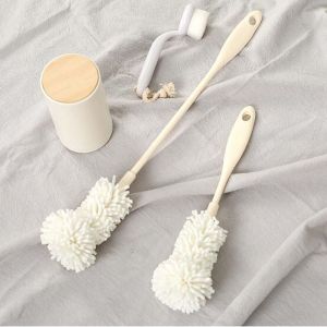 Pc Biberon Et Tétine Brosse Coupe Brosse Artefact Pour Laver Les Tasses, Le Brossage Des Verres D'eau, À Long Manche, De Nettoyage, Brosse De Bouteille Rondelle, Pas De Coins Morts Pour Supprimer - Neuf