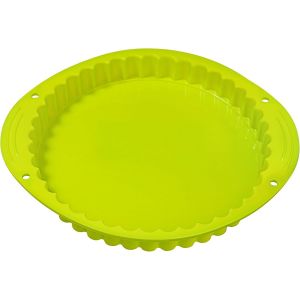 Subzonal-Plat A Tarte &Oslash; 24 Cm Moule &Agrave; Tarte Quiche En Silicone Antiadh&eacute;sifs Moulle Tartelettes &Agrave; Fond Amovible - Vert - Neuf