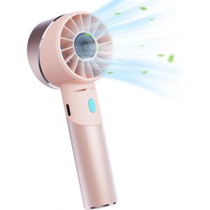 Mini Ventilateur Portable, Ventilateur de Poche Portatif USB Rechargeable, 4 Vitesses, 16 Heures Longue Dur&iquest;&iquest;e, Petit Ventilo Silencieux pour Maison, Bureau, Voyage, Ext&iquest;&iquest;rieur - Rose - Neuf
